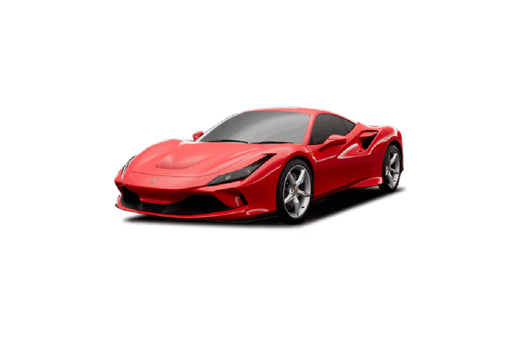Ferrari F8 Tributo Red Sports Car Front View