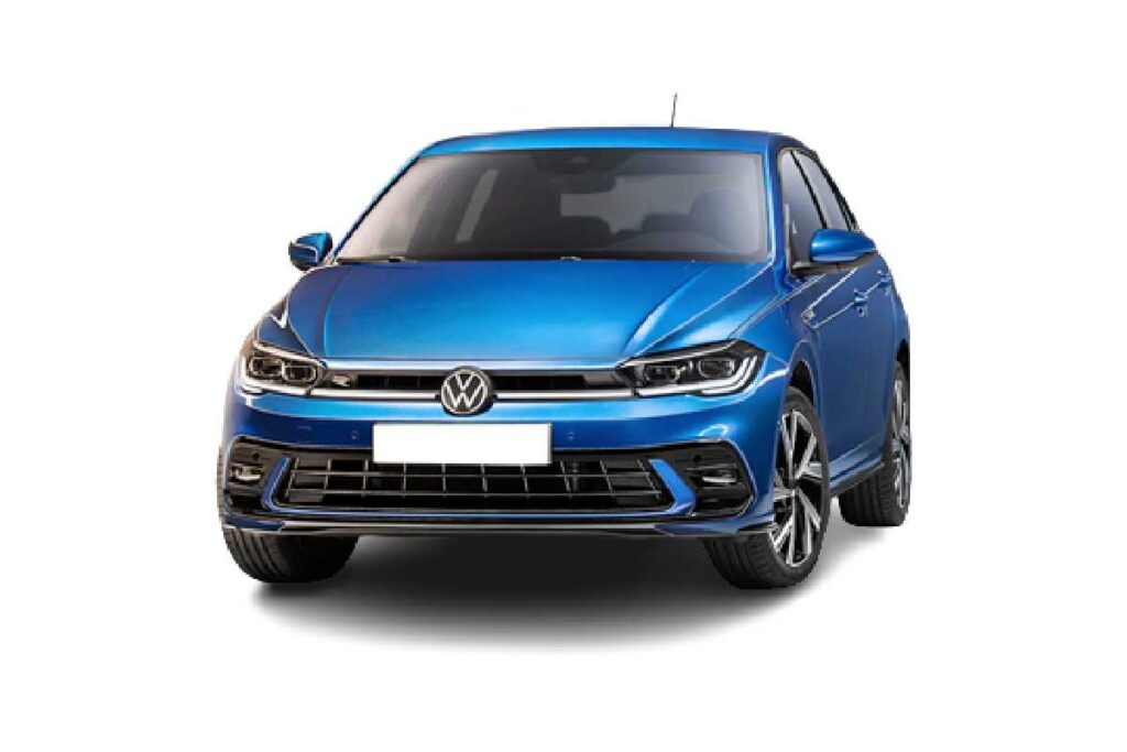 volkswagen polo front blue
